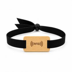 Alternative view of RFID Fabric Wristband - Wood