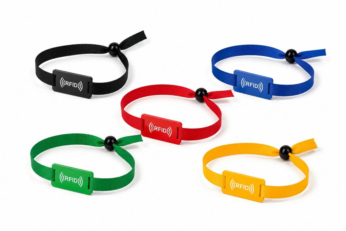 Illustration de bracelets RFID textiles pour événement