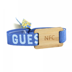 Alternative view of RFID Fabric Wristband (Wood)